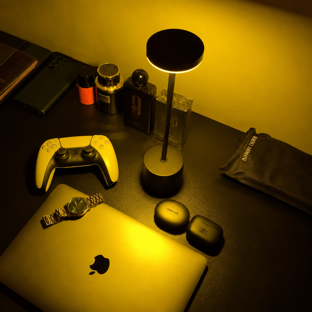 LumaNest AuraGlow Rechargeable Touch LED Table Lamp – 3 Light Modes