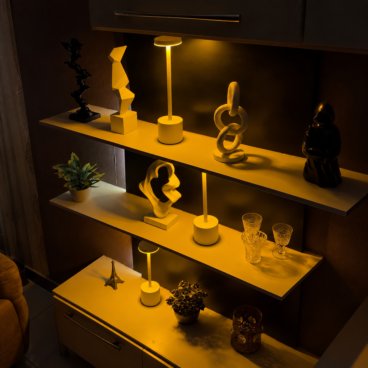 LumaNest AuraGlow Rechargeable Touch LED Table Lamp – 3 Light Modes