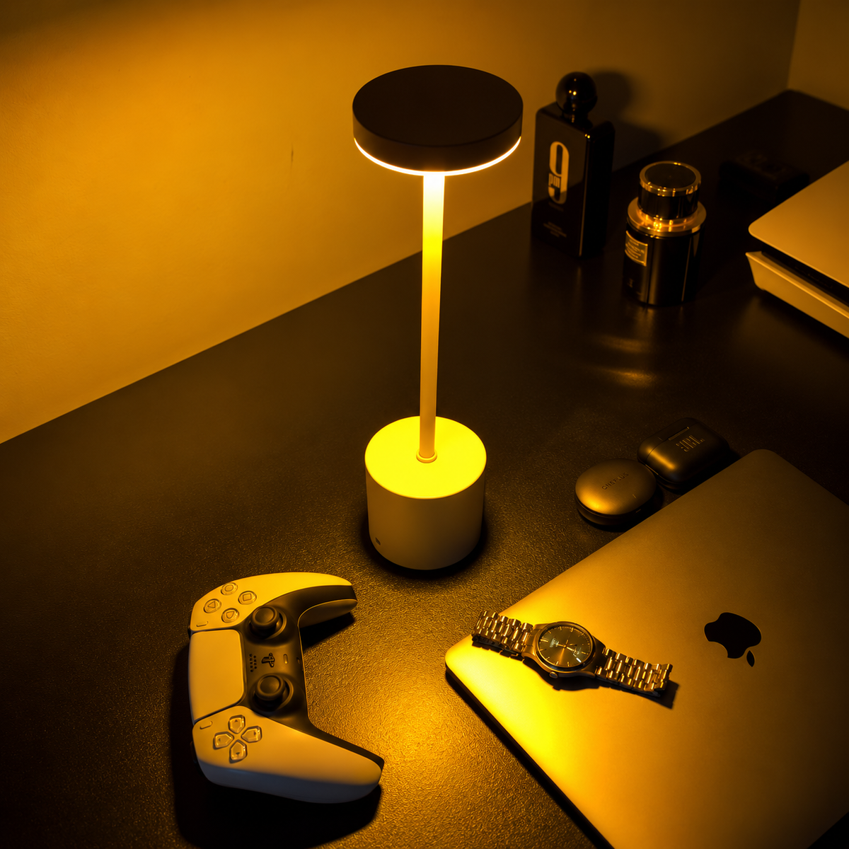 LumaNest AuraGlow Rechargeable Touch LED Table Lamp – 3 Light Modes