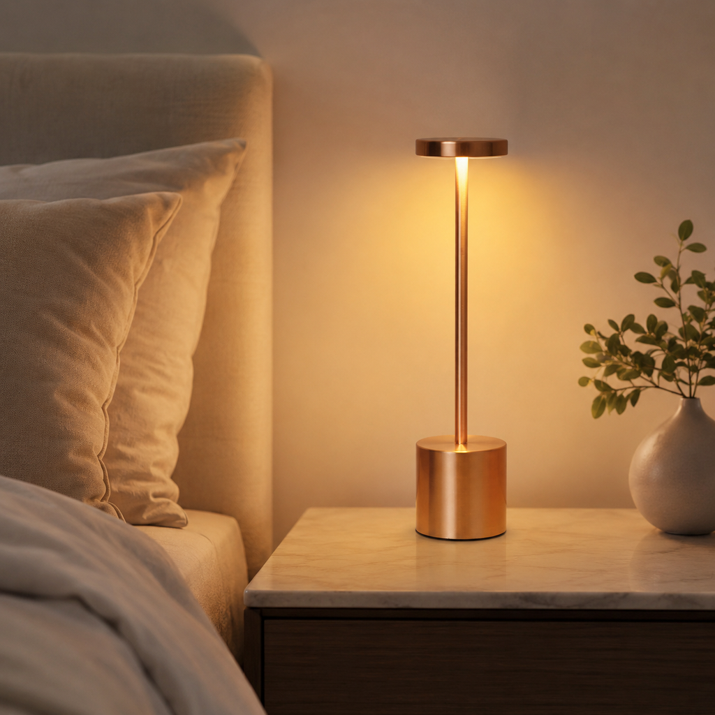 LumaNest AuraGlow Rechargeable Touch LED Table Lamp – 3 Light Modes