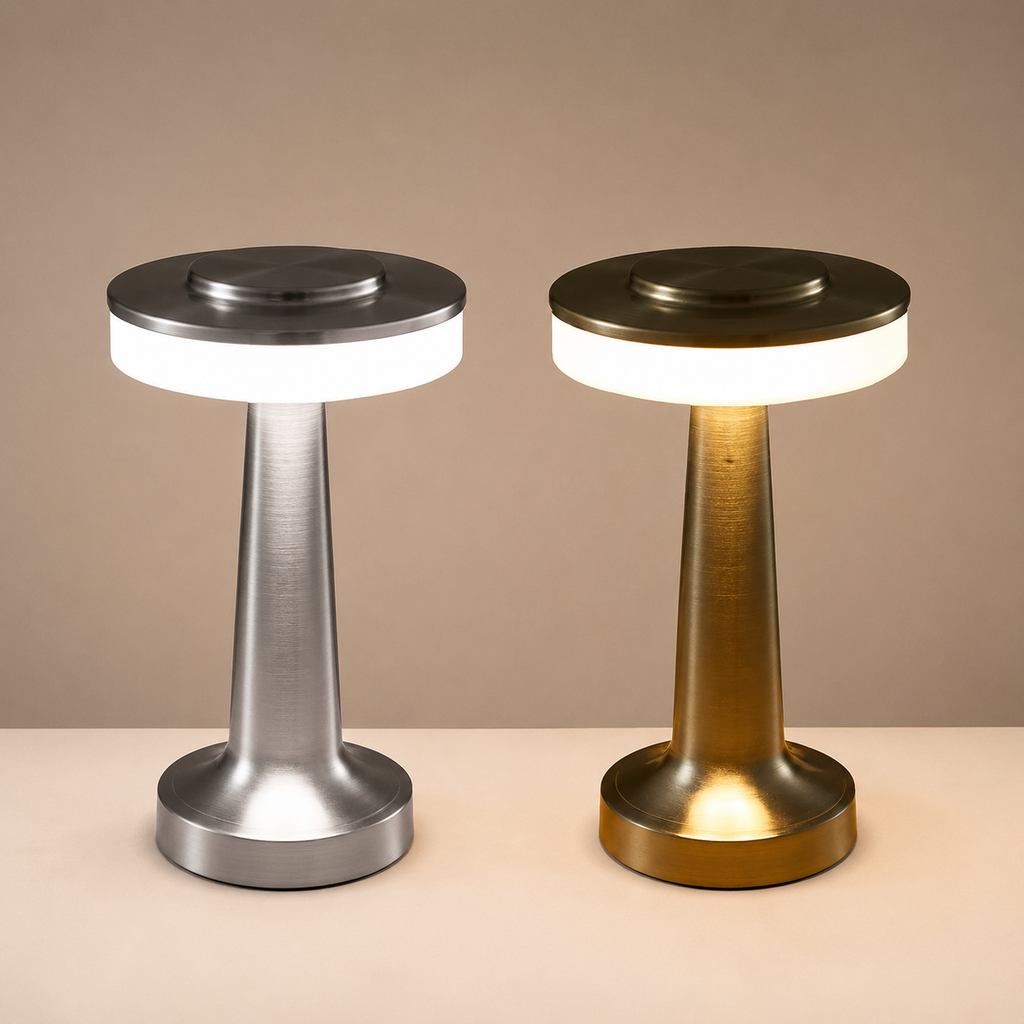 LumaNest HaloGlow Rechargeable Cordless LED Table Lamp – 3 Light Modes