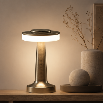 LumaNest HaloGlow Rechargeable Cordless LED Table Lamp – 3 Light Modes