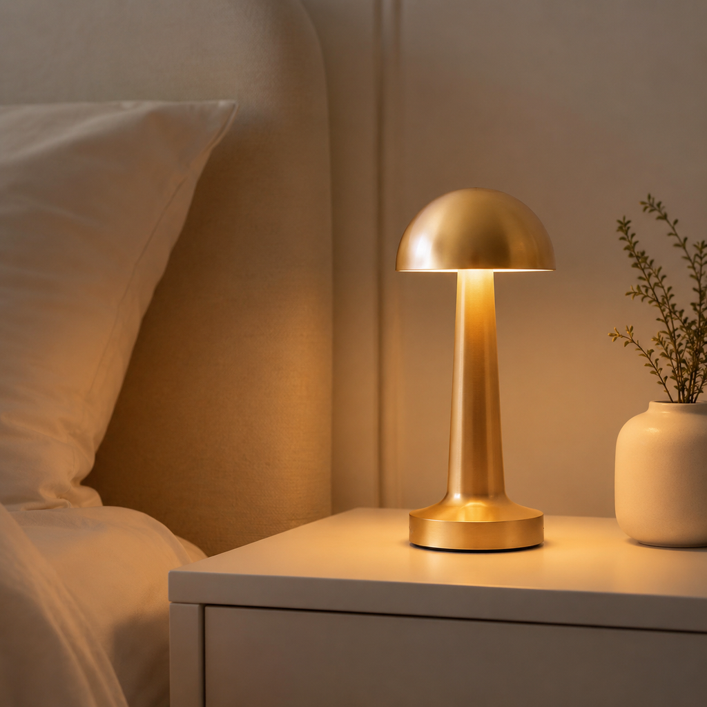 LumaNest Padom Cordless Rechargeable LED Table Lamp – 3 Light Modes