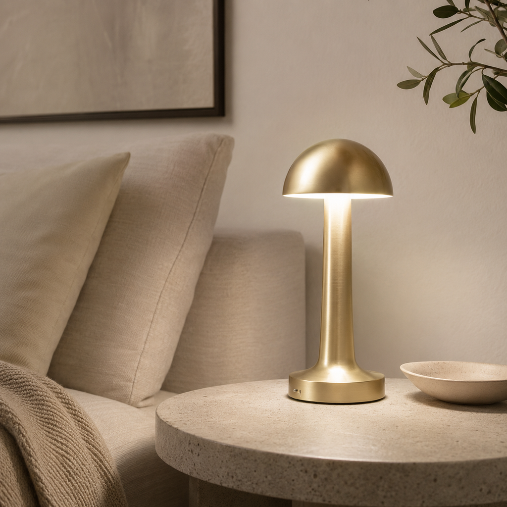 LumaNest Padom Cordless Rechargeable LED Table Lamp – 3 Light Modes