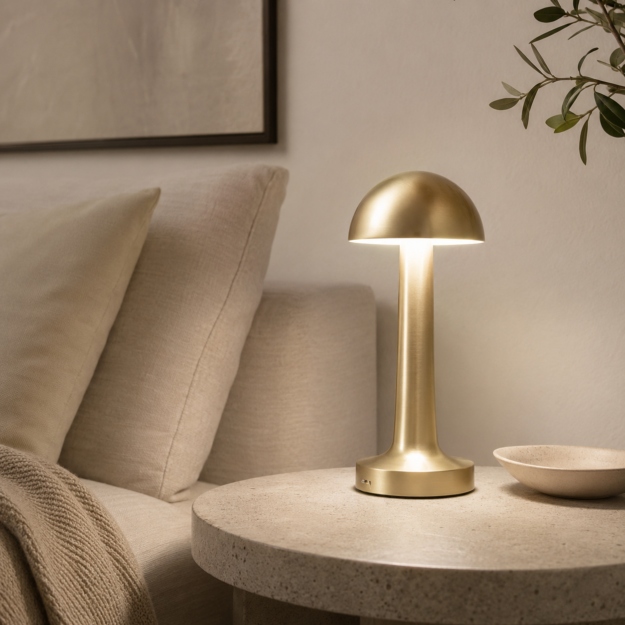 LumaNest Padom Cordless Rechargeable LED Table Lamp – 3 Light Modes