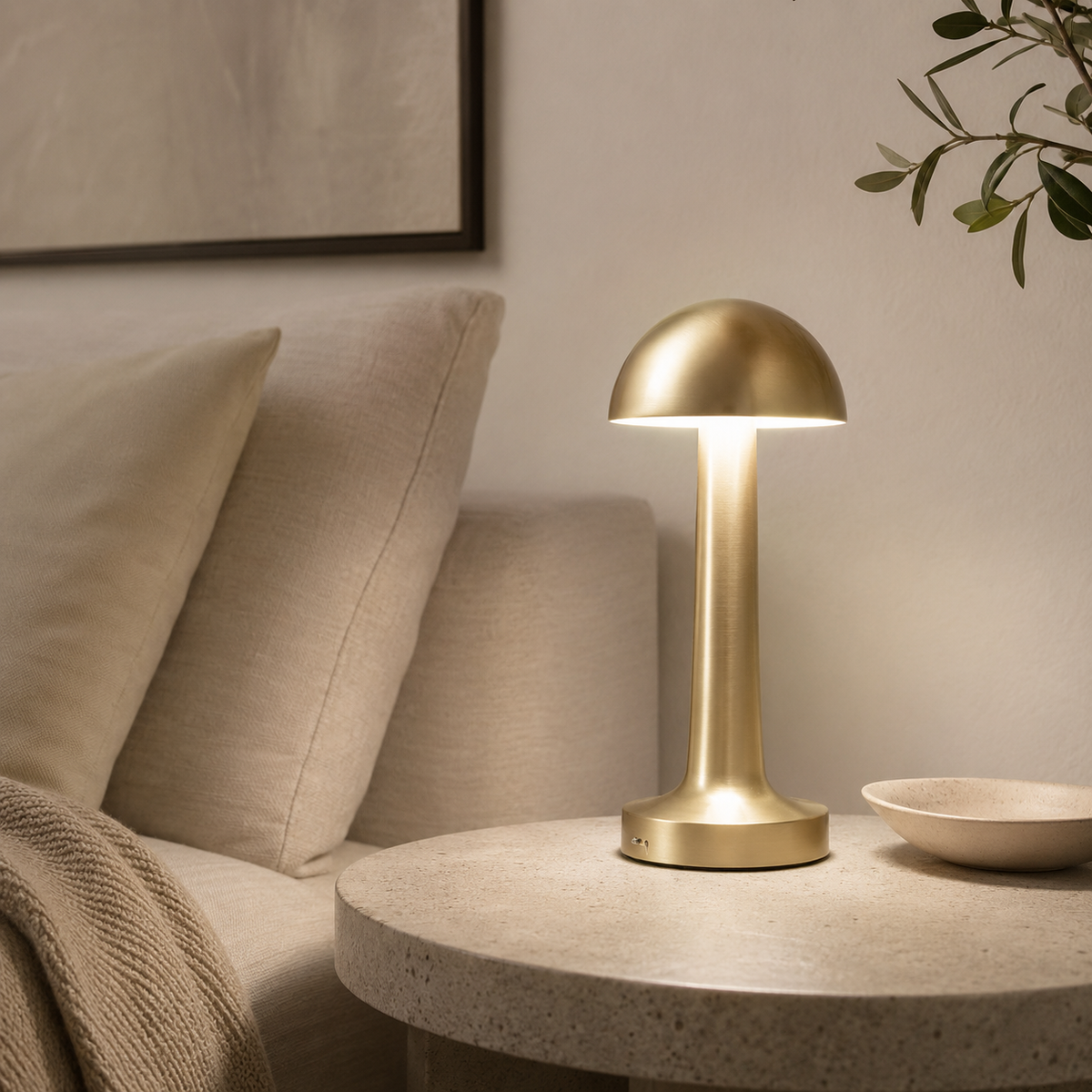 LumaNest Padom Cordless Rechargeable LED Table Lamp – 3 Light Modes