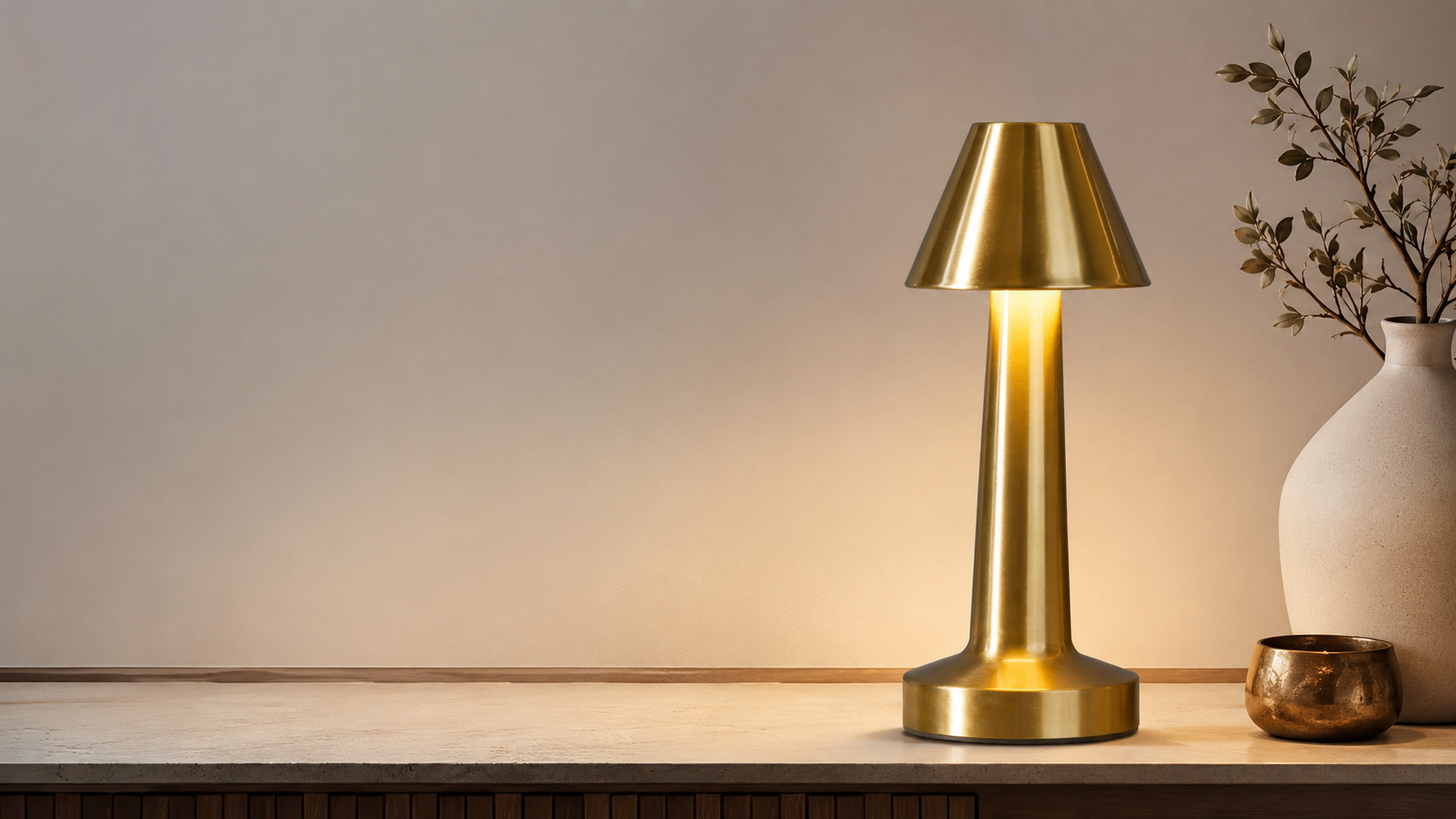 LumaNest Rechargeable Cordless LED Table Lamp – 3 Light Modes