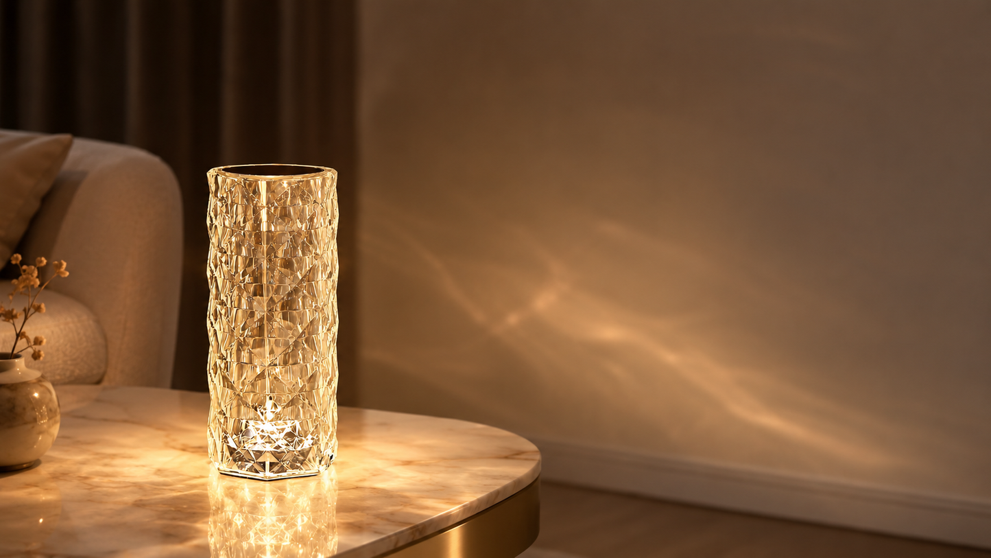 LumaNest Crystal Diamond Table Lamp