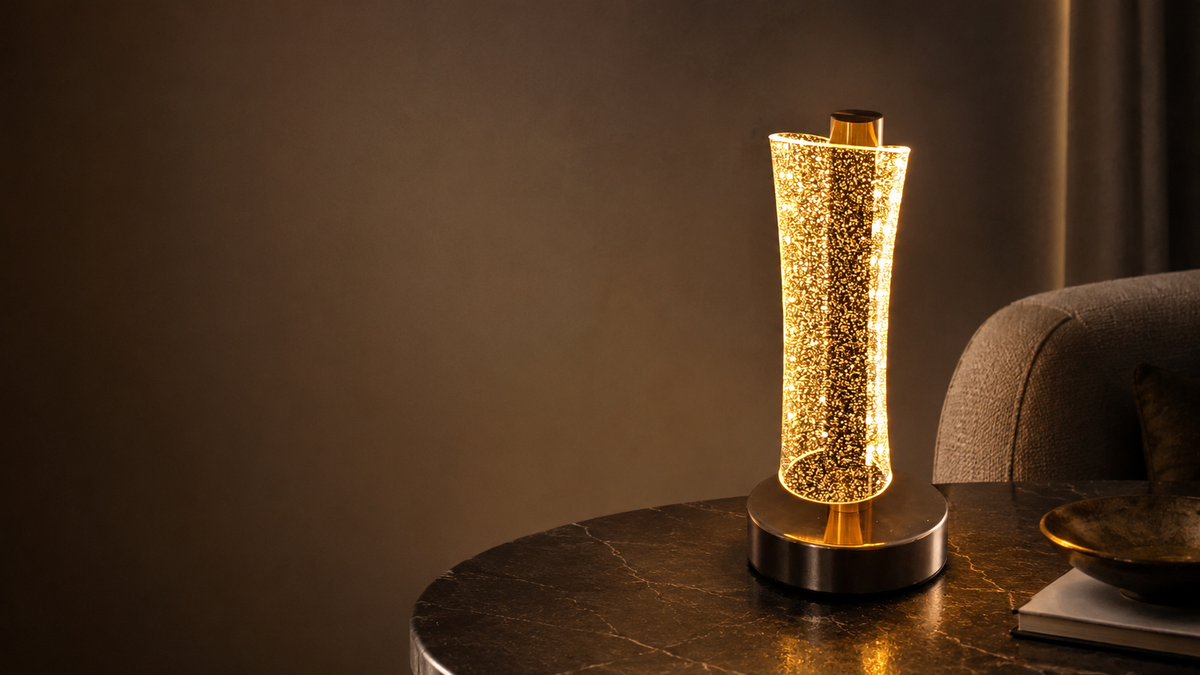 LumaNest Modern LED Crystal Table Lamp – 3 Light Modes