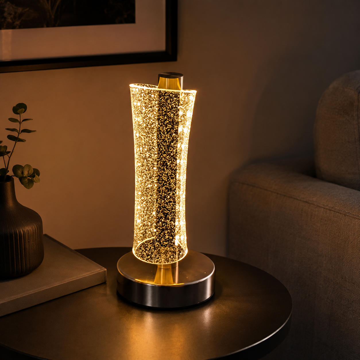 LumaNest Modern LED Crystal Table Lamp – 3 Light Modes