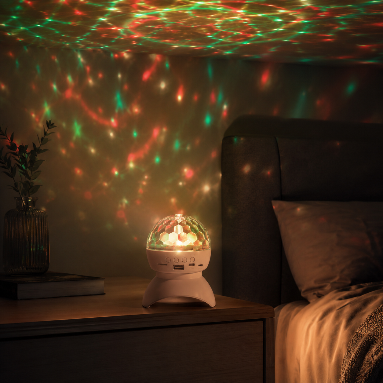 LumaNest 360 Galaxy Projector Lamp with Bluetooth Speaker