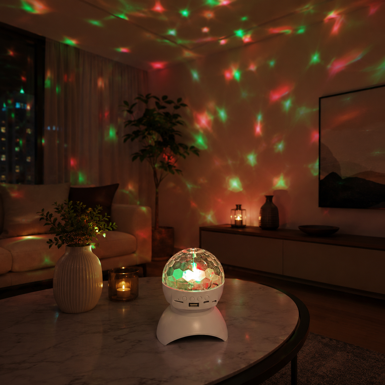 LumaNest 360 Galaxy Projector Lamp with Bluetooth Speaker