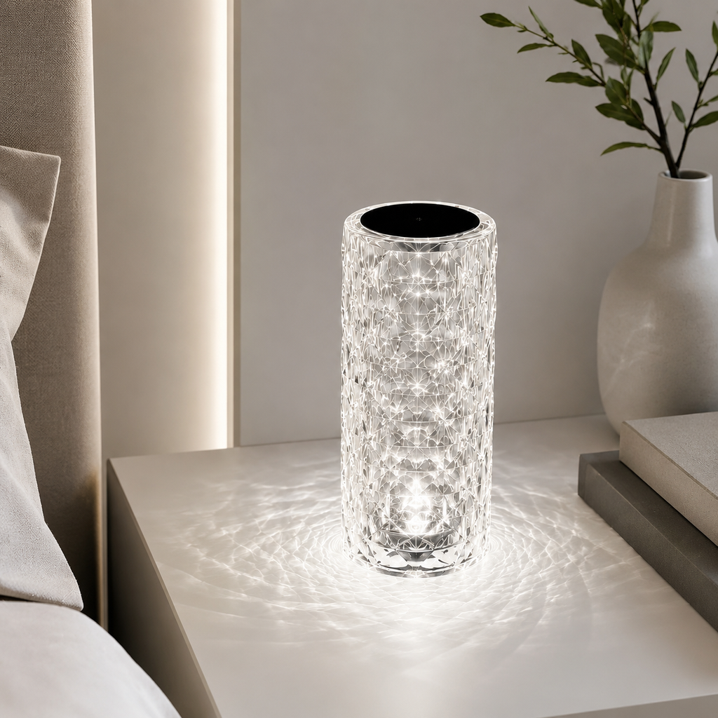 LumaNest Crystal Diamond Table Lamp