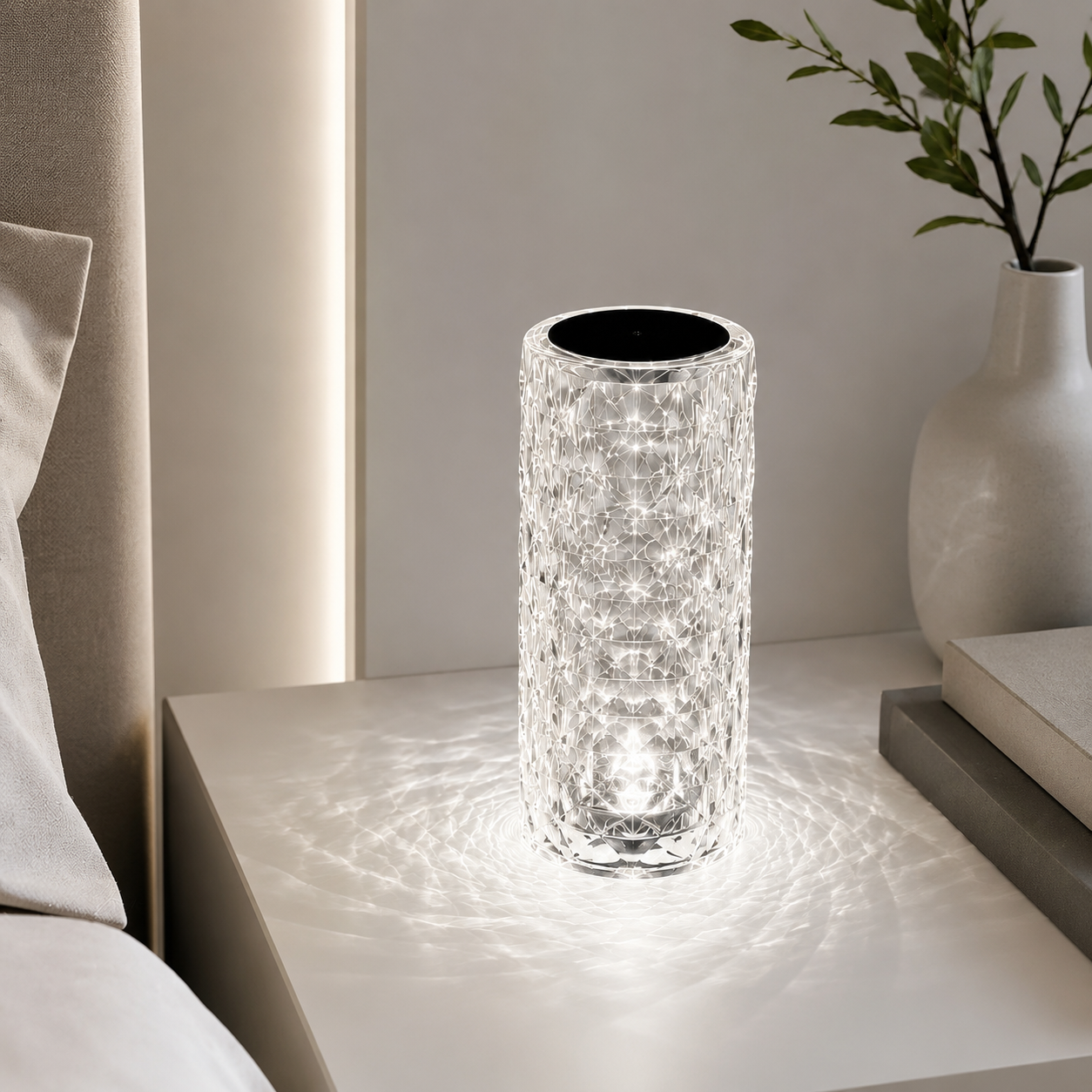 LumaNest Crystal Diamond Table Lamp