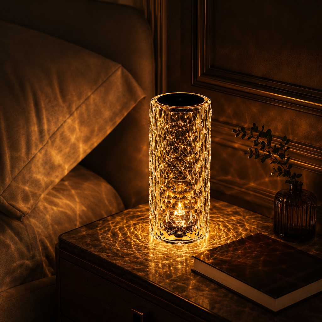LumaNest Crystal Diamond Table Lamp