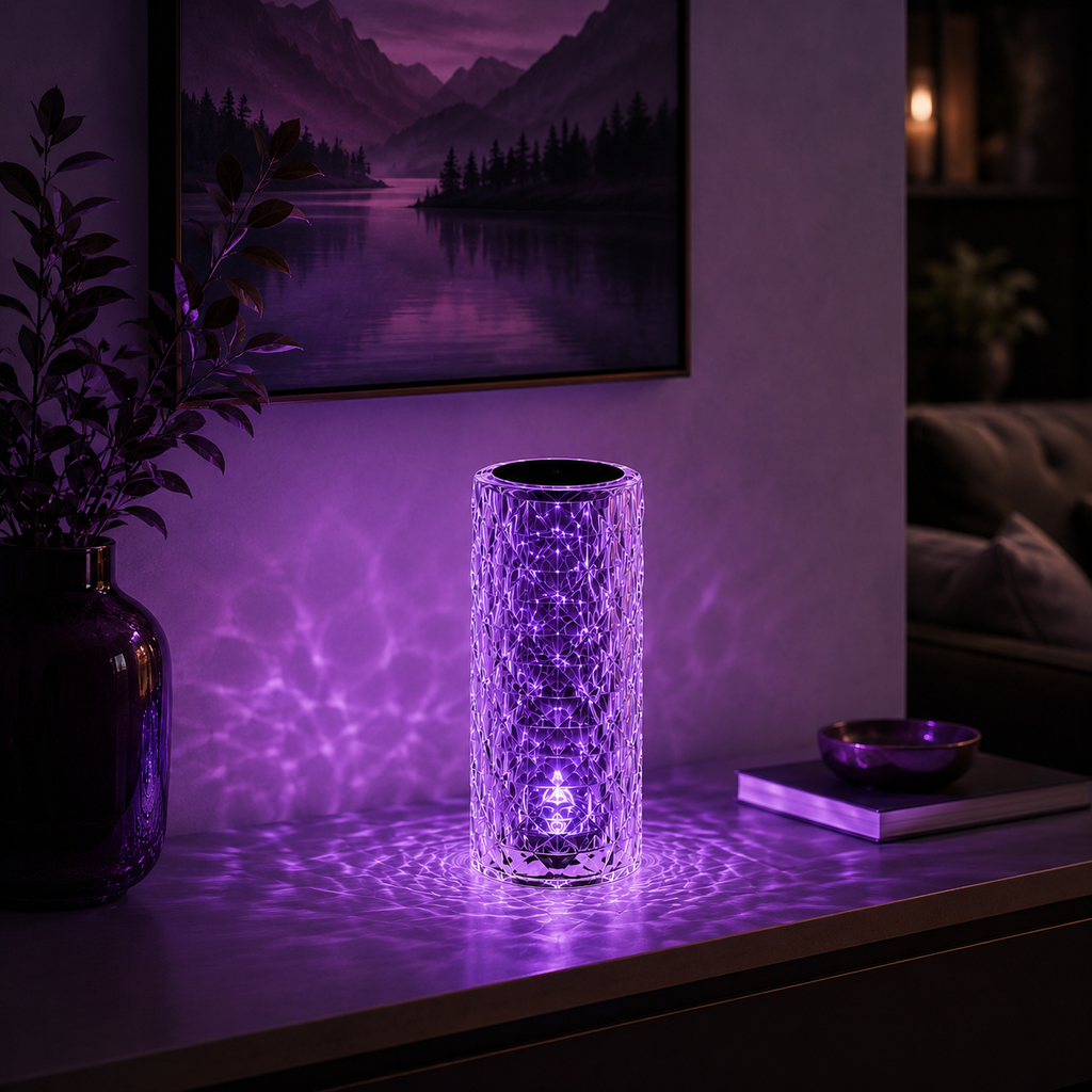 LumaNest Crystal Diamond Table Lamp