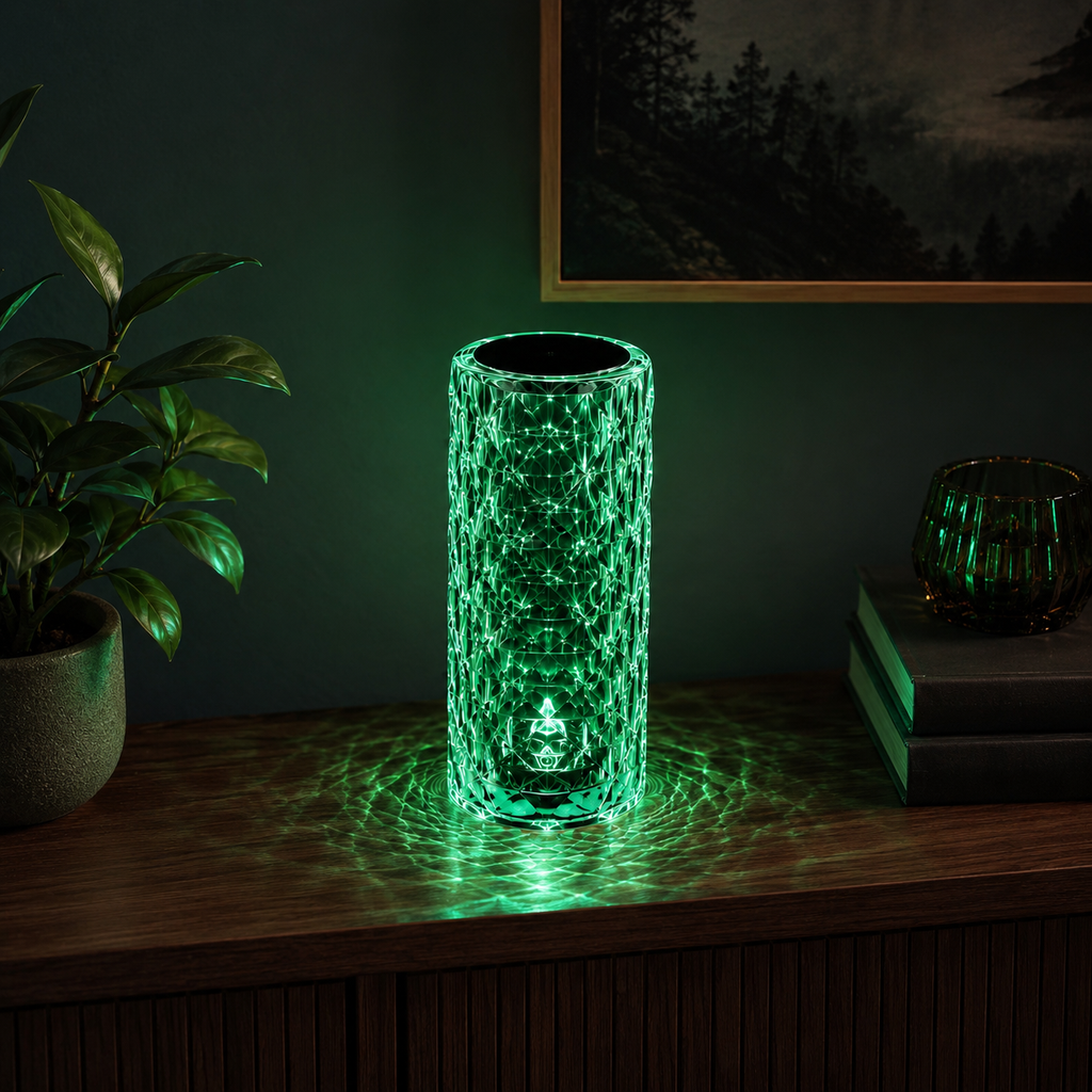 LumaNest Crystal Diamond Table Lamp