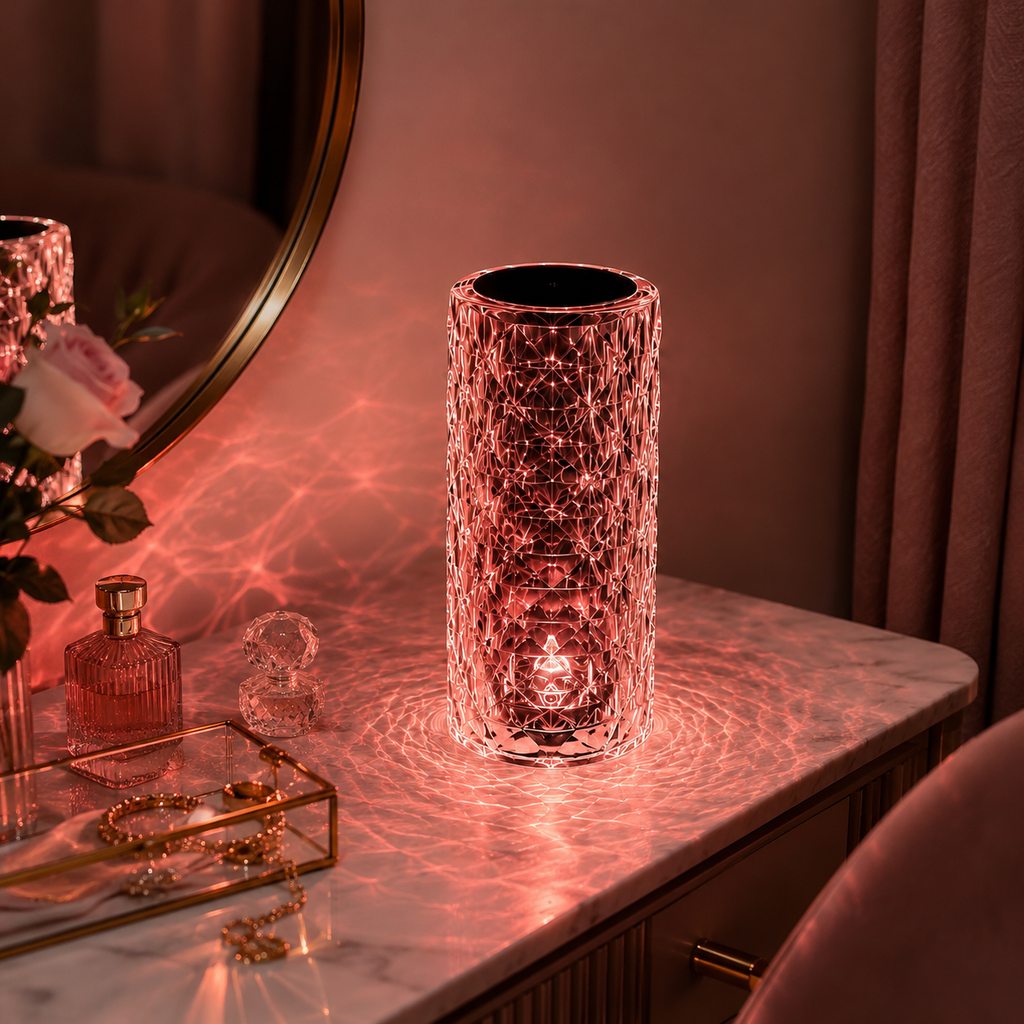 LumaNest Crystal Diamond Table Lamp