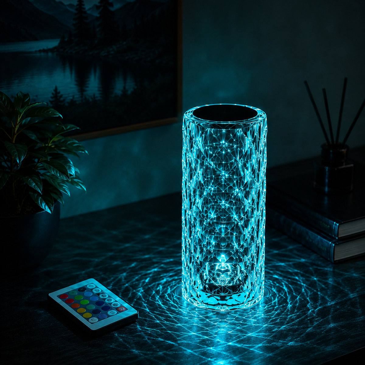 LumaNest Crystal Diamond Table Lamp
