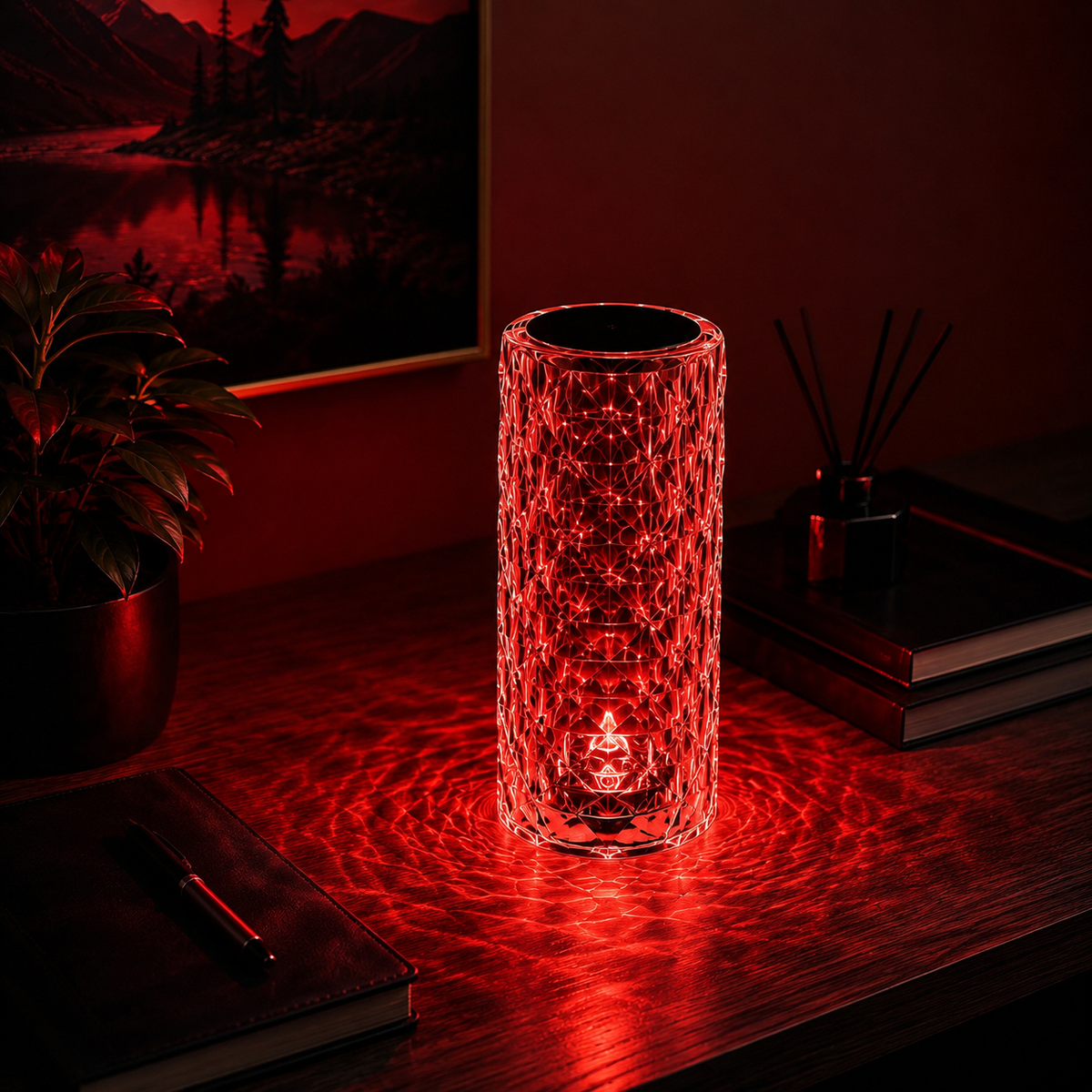 LumaNest Crystal Diamond Table Lamp