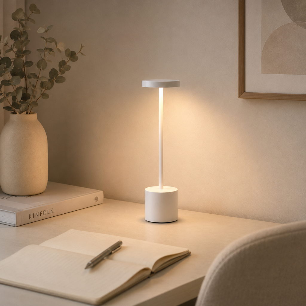 LumaNest AuraGlow Rechargeable Touch LED Table Lamp – 3 Light Modes