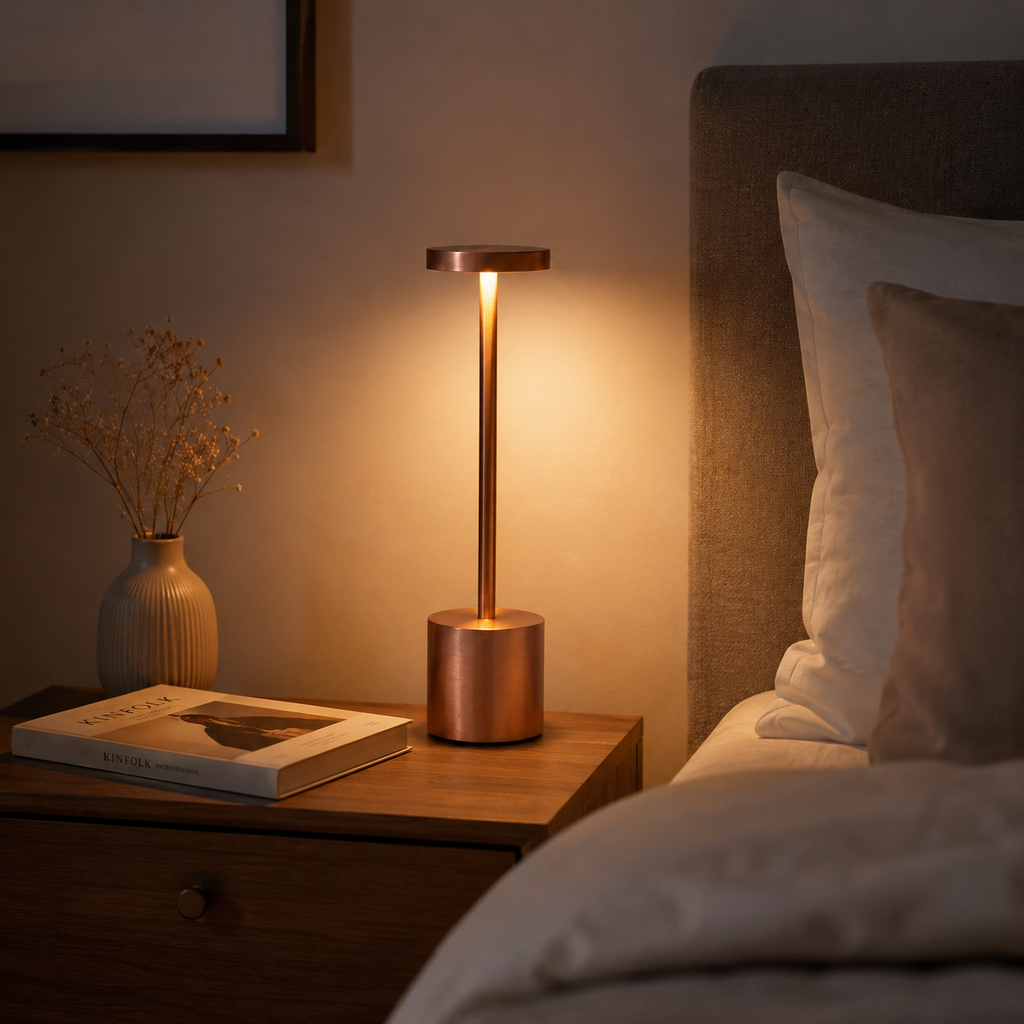 LumaNest AuraGlow Rechargeable Touch LED Table Lamp – 3 Light Modes