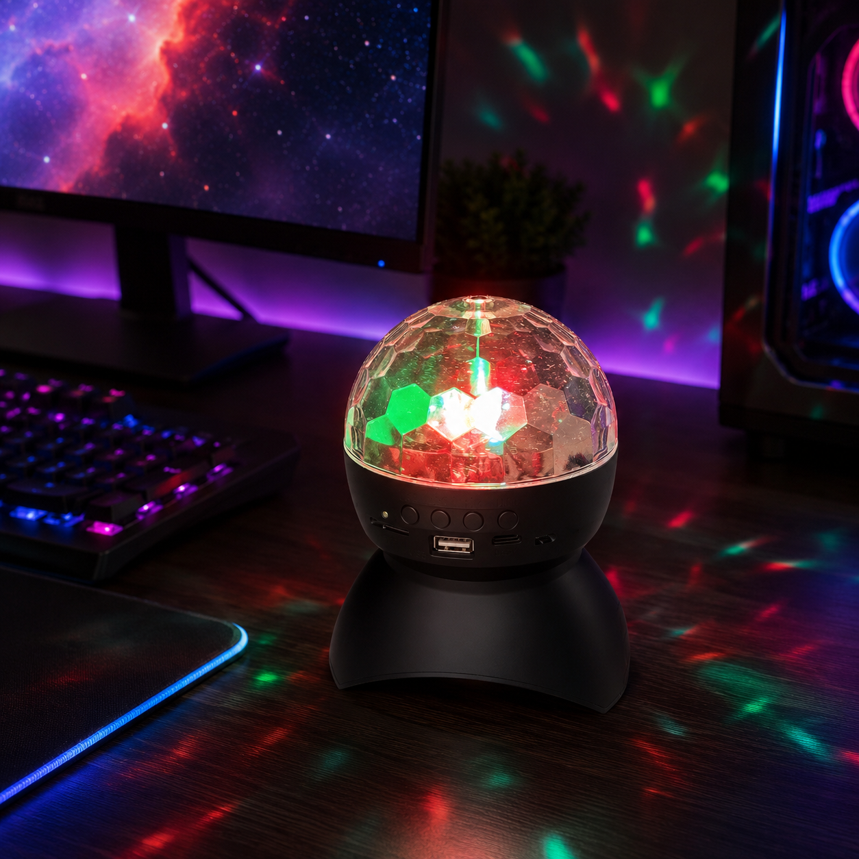 LumaNest 360 Galaxy Projector Lamp with Bluetooth Speaker
