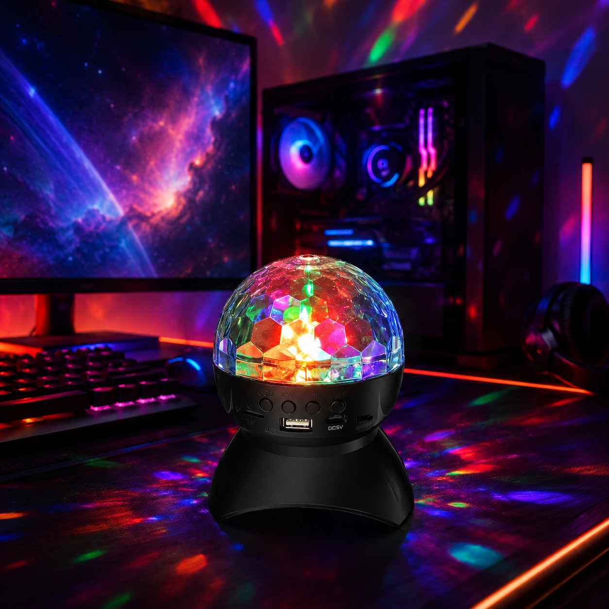 LumaNest 360 Galaxy Projector Lamp with Bluetooth Speaker