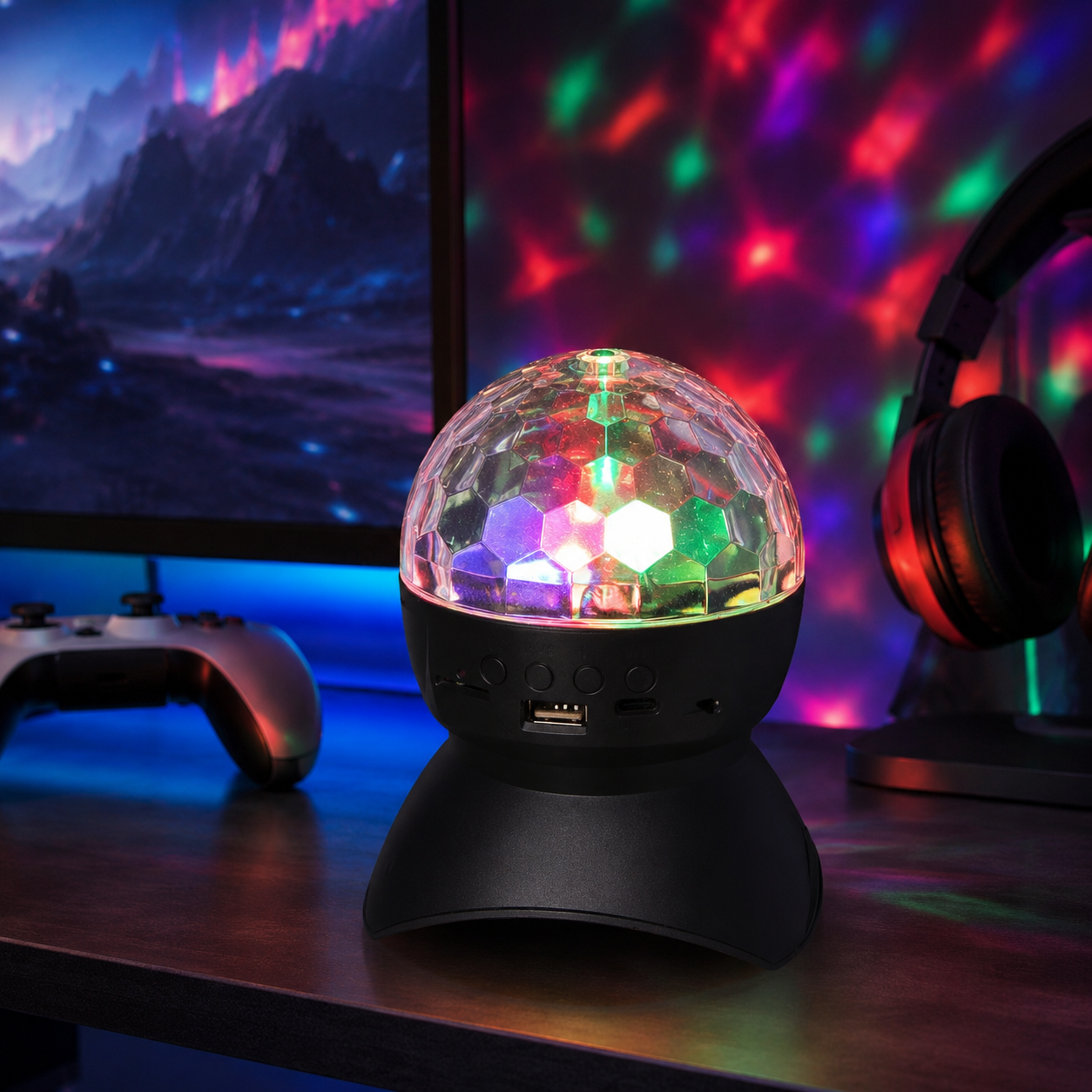LumaNest 360 Galaxy Projector Lamp with Bluetooth Speaker