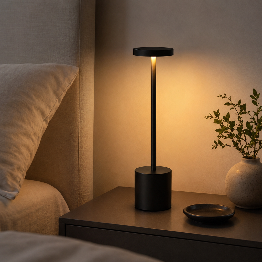 LumaNest AuraGlow Rechargeable Touch LED Table Lamp – 3 Light Modes