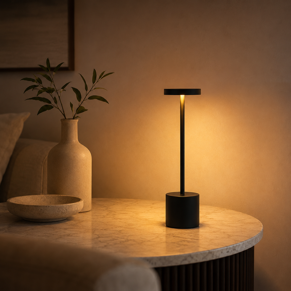 LumaNest AuraGlow Rechargeable Touch LED Table Lamp – 3 Light Modes
