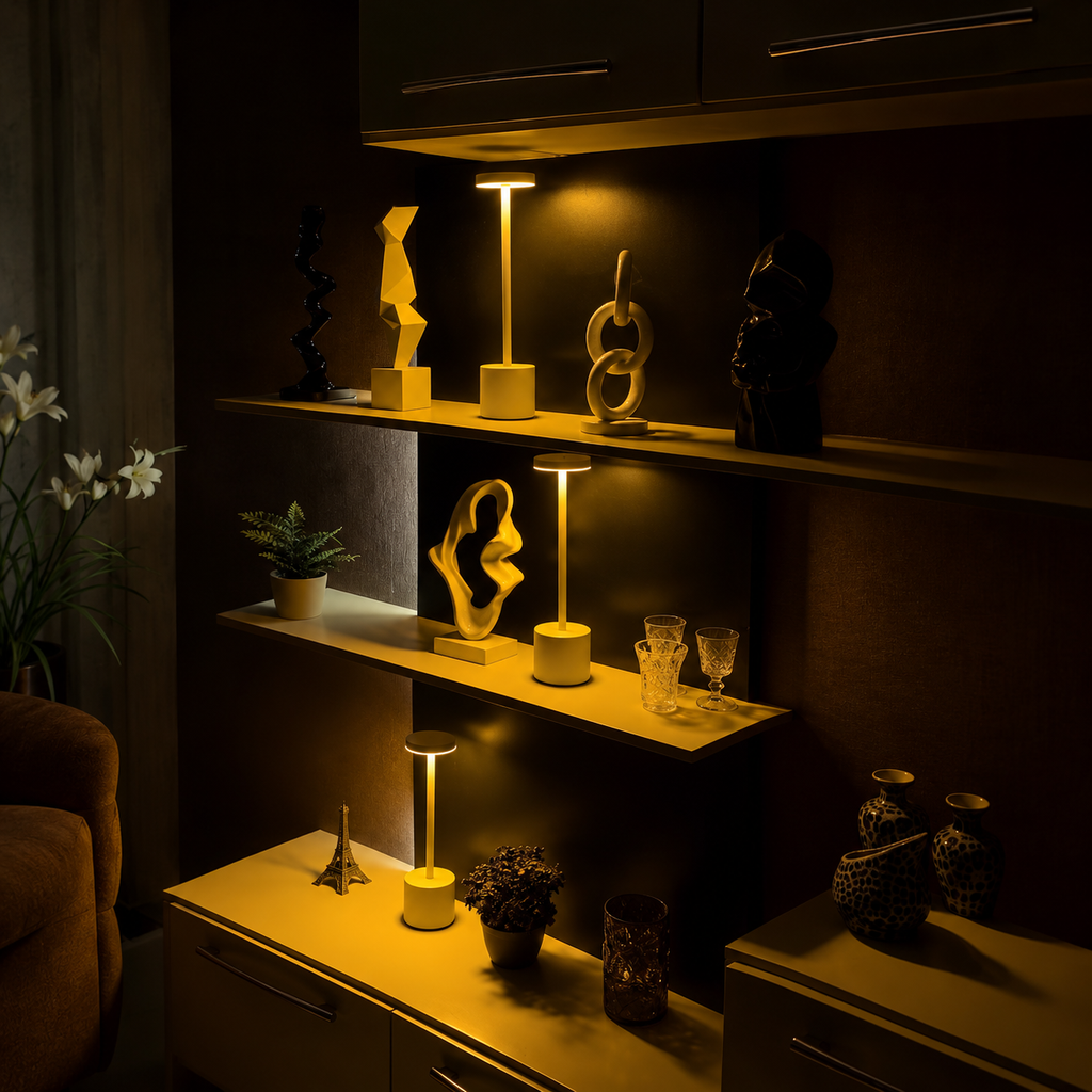 LumaNest AuraGlow Rechargeable Touch LED Table Lamp – 3 Light Modes