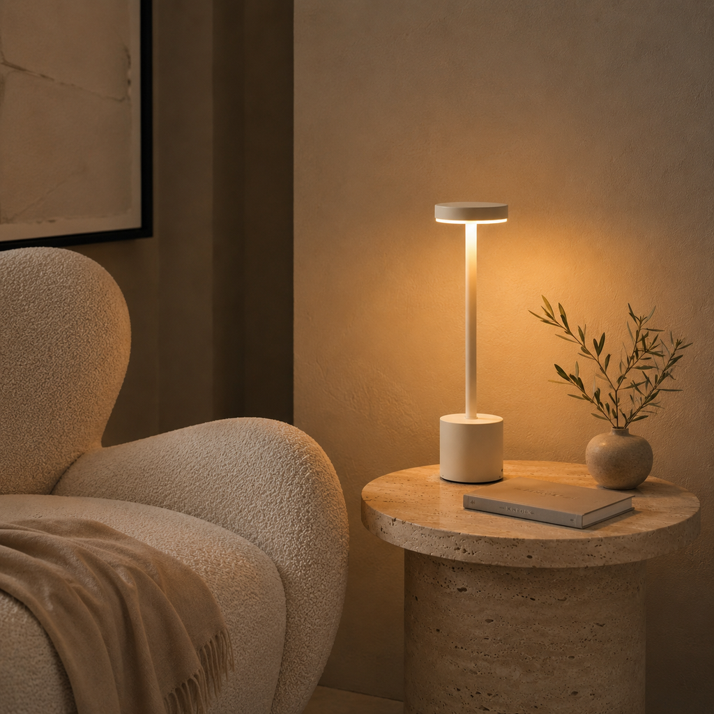 LumaNest AuraGlow Rechargeable Touch LED Table Lamp – 3 Light Modes