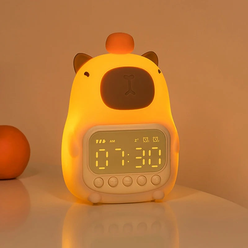 Squishy Capybara Night Light with Alarm Clock