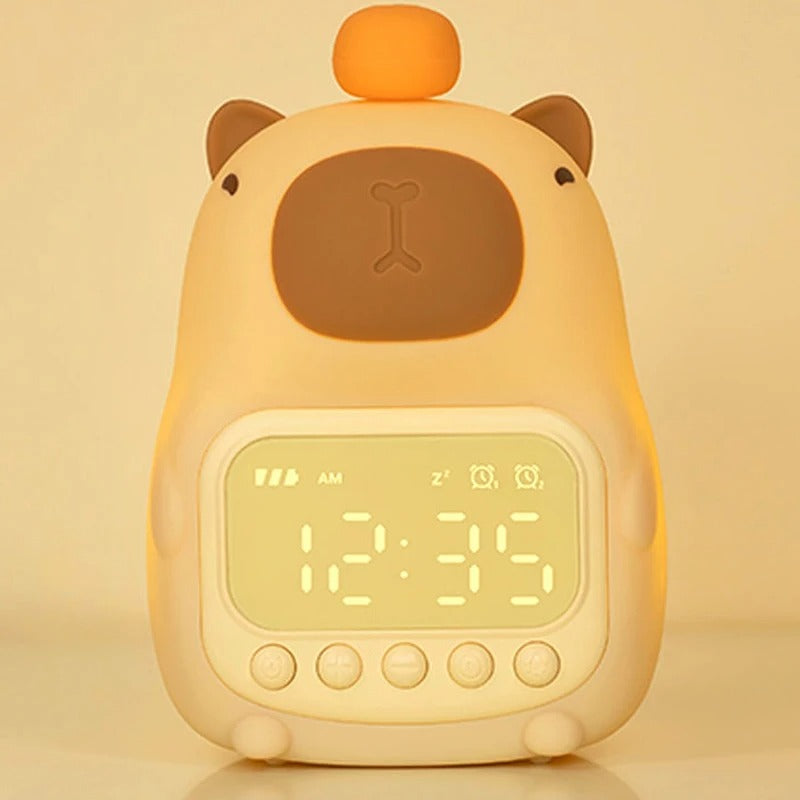 Squishy Capybara Night Light with Alarm Clock