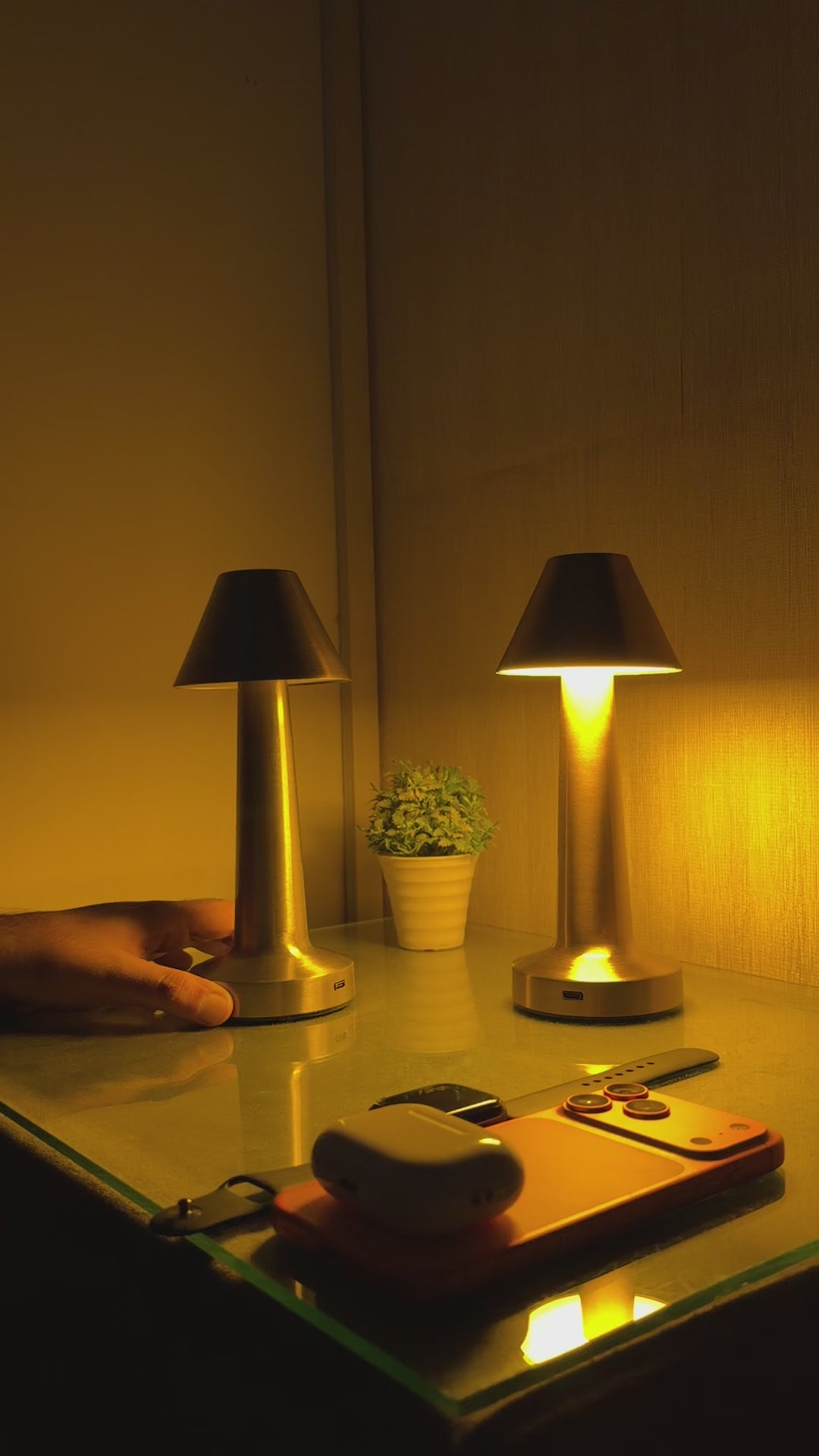 LumaNest Rechargeable Cordless LED Table Lamp – 3 Light Modes