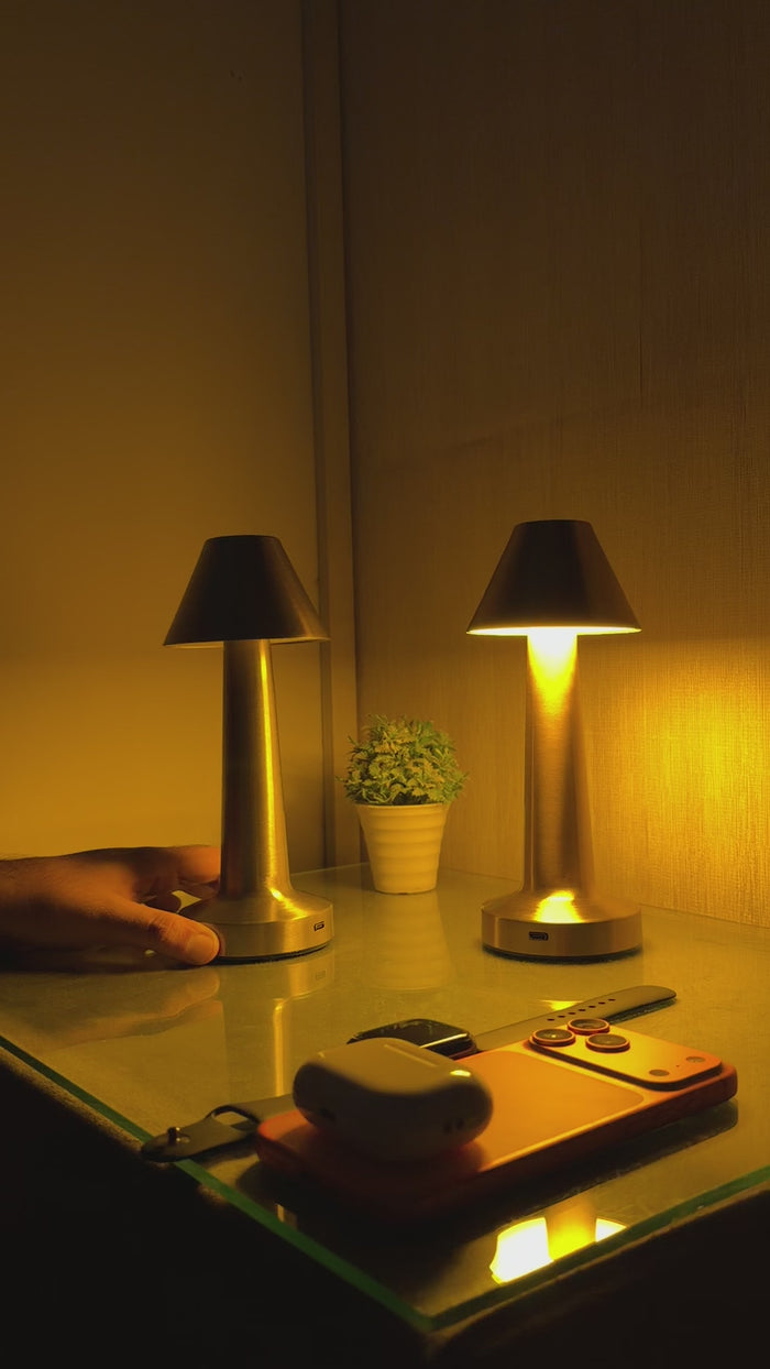 LumaNest Rechargeable Cordless LED Table Lamp – 3 Light Modes