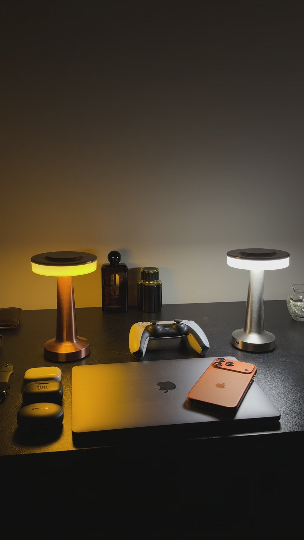 LumaNest HaloGlow Rechargeable Cordless LED Table Lamp – 3 Light Modes