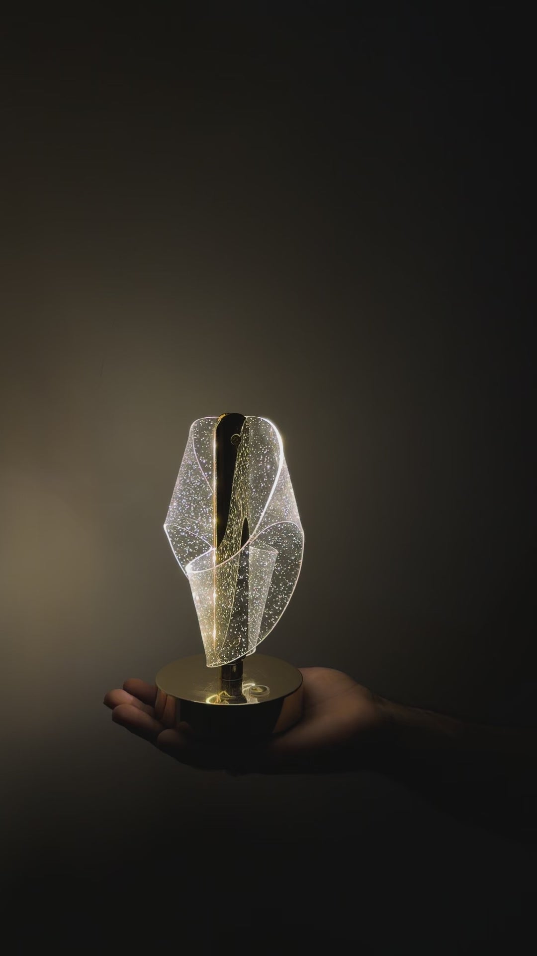 LumaNest Modern LED Starry Crystal Table Lamp – 3 Light Modes